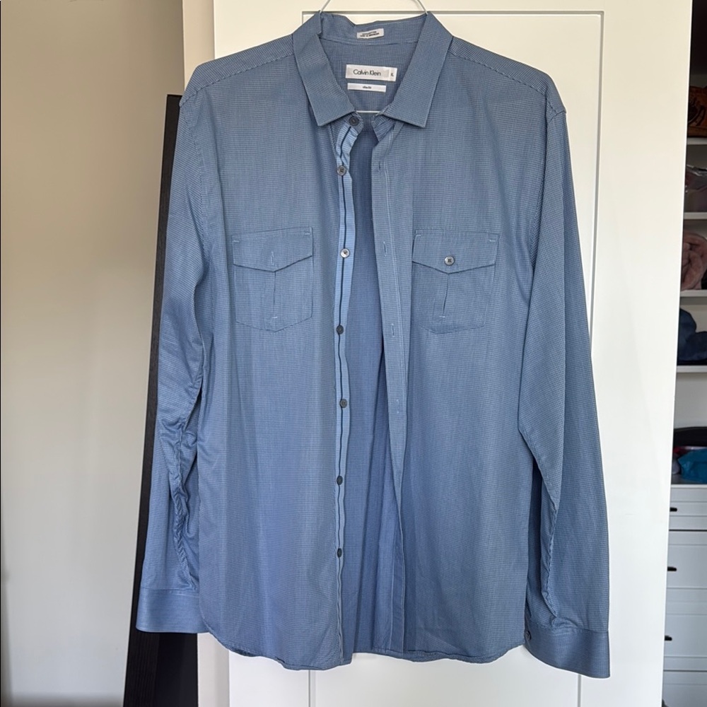 Calvin Klein Blue Long Sleeve Shirt